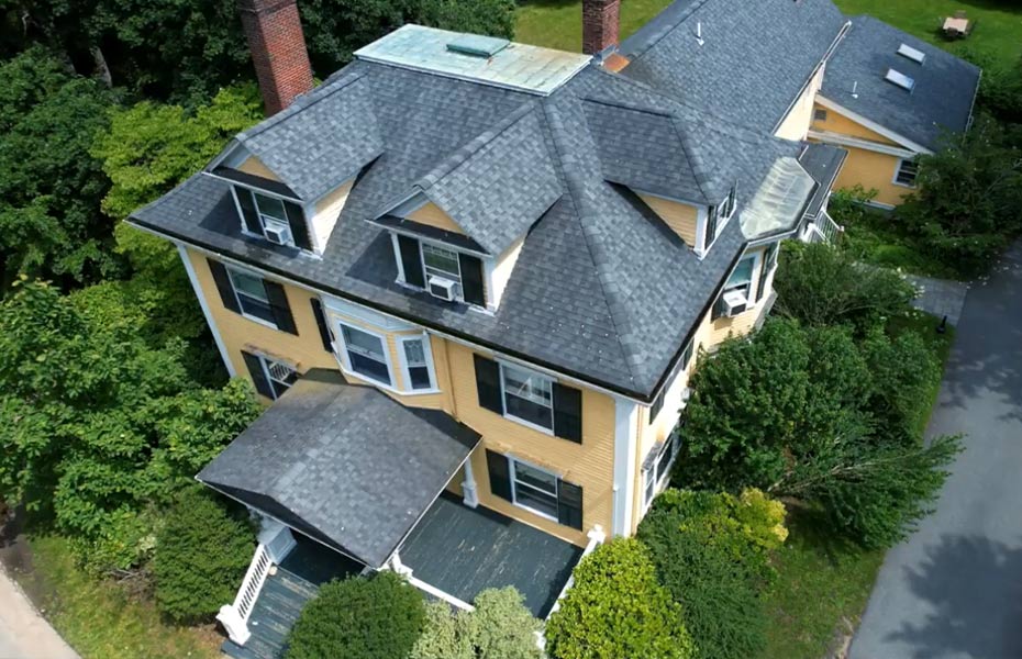 Aerial view of Massachusetts Center for Addiction's sober living home in Milton, MA.